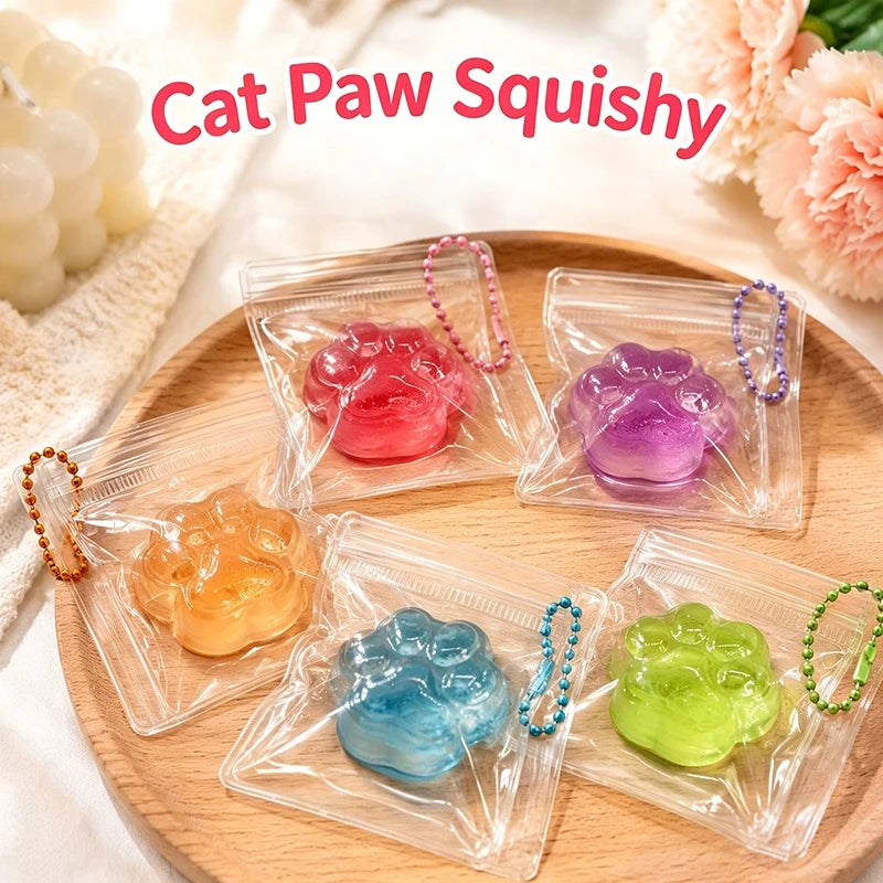 Cat Paw Squishy Keychain